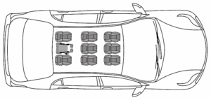 (Minibus) 8 places assises + 1 fauteuil roulant